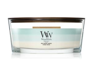 Woodwick Trilogy Driftwood Shores bougie parfumée avec mèche en bois 453.6 g