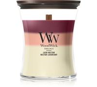 Woodwick Trilogy Lush Nectar bougie parfumée avec mèche en bois 275 g