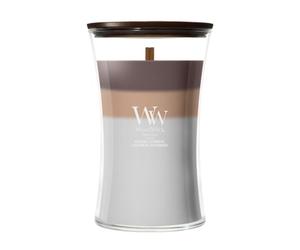 WoodWick Trilogy Radiant Cashmere Bougie parfumée 610 g