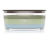 Woodwick Trilogy Verdant Woods bougie parfumée avec mèche en bois 453.6 g