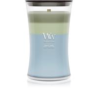 Woodwick Trilogy Verdant Woods bougie parfumée avec mèche en bois 610 g