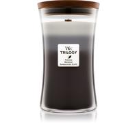 Woodwick Trilogy Warm Woods bougie parfumée avec mèche en bois 609.5 g