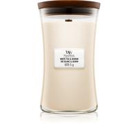 Woodwick White Tea & Jasmine bougie parfumée avec mèche en bois 609.5 g