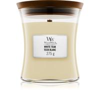 Woodwick White Teak bougie parfumée avec mèche en bois 275 g