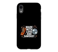 Woodworker Made with Love and Sawdust Carpenter Coque pour iPhone XR