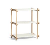 Bibliothèque Woody Shelving 2.0, Petit , Blanc Amande/acier