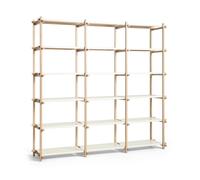 Bibliothèque Woody Shelving 2.0, Grand , Blanc Amande/acier