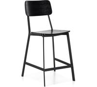 Woody Tabouret En Bois Noir Lot De 2 Pcs
