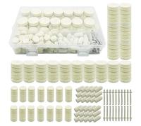 Woohome 200 PCS Roue de Polissage en Laine, Tampon de Polissa Roue de Polissage avec Tige Métal Pour Accessoires Dremel Outils Rotatifs