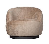 WOOLLY - Fauteuil pivotant en tissu beige Beige