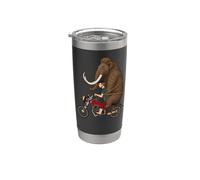 Woolly Mammoth Cycliste à col rouge hipster Gobelet isotherme en acier inoxydable double paroi