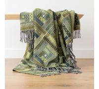 WoolMe Plaid en Laine Mérinos Marta Forest Green, 130 x 180 cm