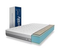 Wooly - Fibre Naturelle de Laine - Matelas 160x200 Mémoire de Forme - 26 cm | Original II - Confort Supérieur 12 Couches - Blue Latex - Réversible - Soutien Mi-Ferme - Fabrication UE