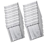 WOONEKY 100 pièces Enveloppes Bulles Autocollantes Argentées Pochette Matelassée Protectrice pour Expédition Auto-adhésives Résistantes Aux Chocs Humidité pour Colis Délicats et Vêtements