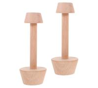 WOONEKY 2 Pièces Poussoir à Tartelettes aux Œufs Double Face en Bois | Outil de Façonnage Maison, Poignée Ergonomique, Construction Ferme, Usage la Cuisine, Teinte Khaki
