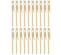 WOONEKY 20 Pièces Pince pour Tube à Essai en Bambou Naturel Beige, Poignée Longue et Design Léger, Support pour Laboratoire et École
