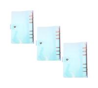 WOONEKY 3 Pièces Protège-cahier Design Éclatant à Anneaux en Pvc et Métal 6 Trous Usage Polyvalent Compatible Large pour Bureau et Déplacements