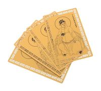 WOONEKY 4 Pièces Carte Tai Sui 2027, Amulette Traditionnelle Chinoise | Protection et Chance, Format Portefeuille ou Présentoir Temple, Finition Lisse Résistante aux Rayures