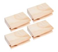 WOONEKY 4 Pièces Rehausseur de Lit en Bois à Rainure 0, 47 Pouce | Bloc Khaki, Soutien Ferme et Isolation L’humidité, pour Chambres et Salons, Limite les Glissements