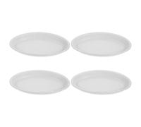 WOONEKY 4pièces Plateaux Ovales pour Plantes Robustes Plastique PP Soucoupes de Pot de Fleurs Résistantes pour Jardinage Intérieur et Extérieur Lot de Supports Décoratifs pour Jardinière