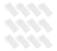 WOONEKY Clips de Ressorts en Plastique Blanc Lot de 50 pour Canapé Boucle P Trou Ovale, Résistant aux Dommages, pour Réparation de Meubles à Domicile et Bureau
