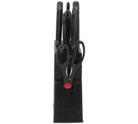 WOONEKY Coffret de Couteaux Cuisine en Acier Inoxydable Noir, Ensemble 8 Pièces Design Antirouille et Gain de Place, pour Chefs et Ménagères