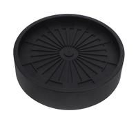 WOONEKY Déménageur de Pots à roulettes Rond 20cm en Plastique Noir | Structure Robuste, Collecte L’eau Excédentaire, Mobilité Facile, Montage Simple, pour Jardin et Balcon