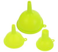 WOONEKY Entonnoirs en Silicone Ensemble de 3 Pratiques et Faciles à Utiliser Vert de Différentes Tailles pour Remplir Bouteilles et Ustensiles Cuisine