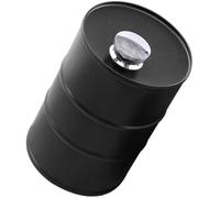 WOONEKY Flasque à professionnelle en acier inoxydable 750ml forme tonneau d'essence noire, étanche et robuste, pour camping et usage domestique