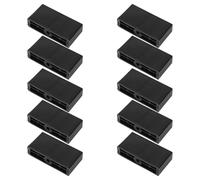 WOONEKY Lot de 10 Butées de Sécurité pour Fenêtre Butée de Châssis de Fenêtre en Nylon Noir Limiter et Porte Coulissante en Acier Plastique Design Léger