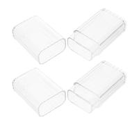 WOONEKY Lot de 2 Boîtes de Rangement Transparentes Portables pour Cotons-Tiges et Cure-Dents Étui Anti-Poussière en Polypropylène Compact 105 X 38 X 22 CM pour Voyage et