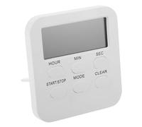 WOONEKY Minuterie Programmable De Cuisine avec Affichage LCD Blanche Portable pour Études Et Travaux sans Pile