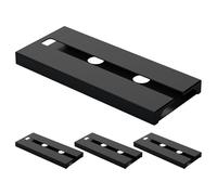 WOONEKY Organisateur de Verres à Pied en Plastique Noir 4 Pièces, Porte-verres Suspendu sans Perçage pour Rangement Maison et Restaurant Réutilisable
