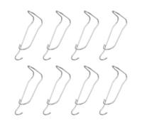 WOONEKY Pince de Fixation pour Cages à Plantes en Métal, Lot de 8 | Argenté, Réutilisable et Stable, pour Tuteurs de Jardin, Pots et Jonctions Croisées