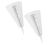 WOONEKY Pluviomètre Conique 2 Pièces en Plastique Blanc pour Jardin | Mesure des Précipitations, Arrosage Contrôlé, Usage Climatologie, Lot de 2