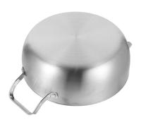 WOONEKY Poêle en Inox Antiadhésive à Nid D'abeille Double Poignées, Fond Plat, pour Cuisson Vapeur et Friture, Style Simple Traditionnel Plusieurs styles