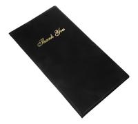 WOONEKY Porte-menu de Restaurant Noir Classique en Pvc et Papier, Classeur Multifonction Élégant pour Tenir Reçus et Menus, pour Service en Salle