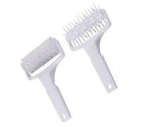 WOONEKY Roulette à Pizza Pratique en Pp Blanc 2pcs, Outil à Pâte à Pizza Cuisine, Rouleau Perforateur Fonctionnel et Élégant pour Cuisson Facile
