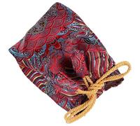 WOONEKY Sachet de rangement carré à cordon en tissu doux - Pochette à bonbons et accessoires - Parfait pour mariage et occasions spéciales
