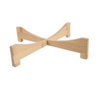 WOONEKY Soucoupe de Jardinière en Bois, Grand Plateau à Plantes à 4 Pieds, Beige, Support Stable, Drainage D’Eau, Détachable, pour Plantes en Pot, Jardin et Extérieur