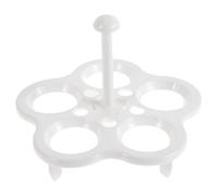 WOONEKY Support à Œufs Vapeur en Plastique Réutilisable 2 Pièces, Résistant Haute Température Grille Stable 5 Trous pour Cuisson Œufs Vapeur Cuisine