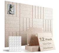 Woovio Lot de 12 grands tableaux d'affichage autocollants en feutre 120 x 90 cm avec 60 pastilles adhésives double face - Tableau mémo décoratif Vision Board pour la maison, l'école, le bureau, la