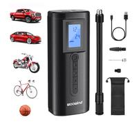Woowind Gonfleur Pneus Voiture & Batterie Externe, Vélo Moto Ballons, LED