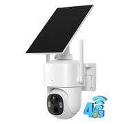 WOOX Camera de Surveillance sans Internet, 2K 3MP Camera 4G LTE Solaire Exterieur sans WiFi, avec PTZ 355° et 140°, Vision Nocturne en Couleur, Détection par IA, Local et Cloud (sans Carte SIM)