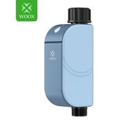 WOOX Minuteur d'arrosage intelligent R2604 Bleu WiFi 6 802.11ax 2,4 GHz BLE 5.4 IP65 Contrôleur d'irrigation extérieur pour jardin Valve à solénoïde bistable Piles 4xAA Autonomie de 1,5 an 20 programm