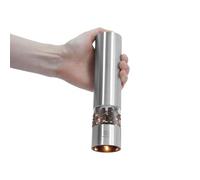 WOOX Moulin électrique à sel et poivre, noyau céramique, réglage continu de broyage, réservoir de 70 ml, acier inoxydable, fonctionnement à une main, 1 pièce/lot de 2, piles AA non incluses