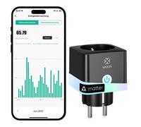 WOOX Prise connectée avec Matter via WiFi, pour intégrer les appareils classiques à la maison connectée, compatible Alexa, Google et Apple, mesure et économise la consommation électrique
