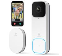 Woox Tuya Smart Life R4331 Sonnette vidéo sans fil, avec batterie rechargeable, détection d’humains/colis, vision nocturne, audio bidirectionnel et compatibilité Alexa