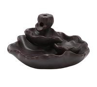 WOOXGEHM Porte Encens à Reflux en Céramique, Petite Fontaine Parfumée Portable Faite à La Main, Décoration D'intérieur D'aromathérapie, Beau Porte Encens en Cascade pour La Méditation