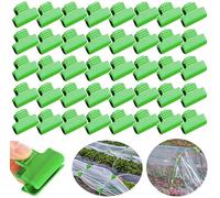 Wopanxye Lot de 40 arceaux de jardin pour filet, attaches pour serre, clip de tunnel de filet pour film, couverture de rangée, tige de filet d'ombrage, clip de cadre pour la fixation de la couverture
